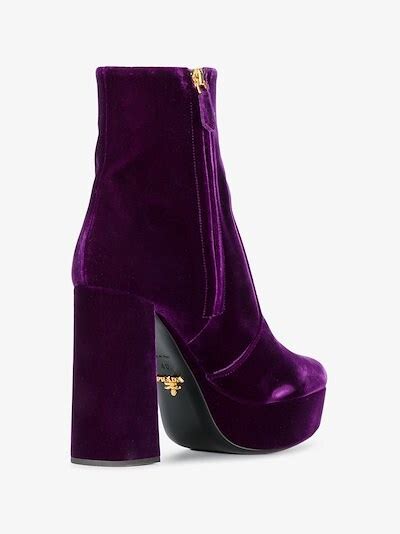 prada purple boots|prada black platform boots.